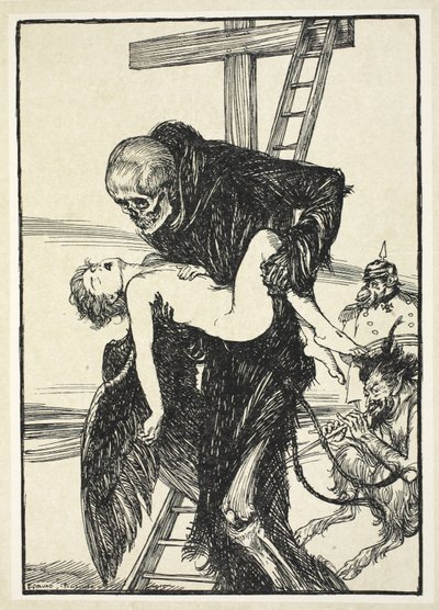 Plus cruel que la mort, illustration de La Guirlande du Kaiser par Edmund J. Sullivan, pub. 1916 - Edmund Joseph Sullivan